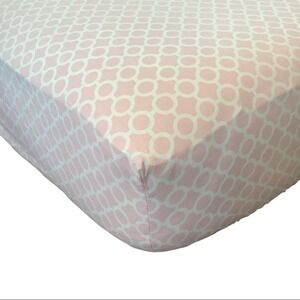 Jonathan Adler Pink Geometric Crib Sheet